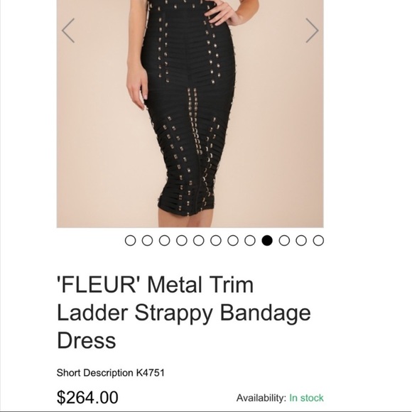 Fleur Metal Studded Bandage Dress - Picture 5 of 8